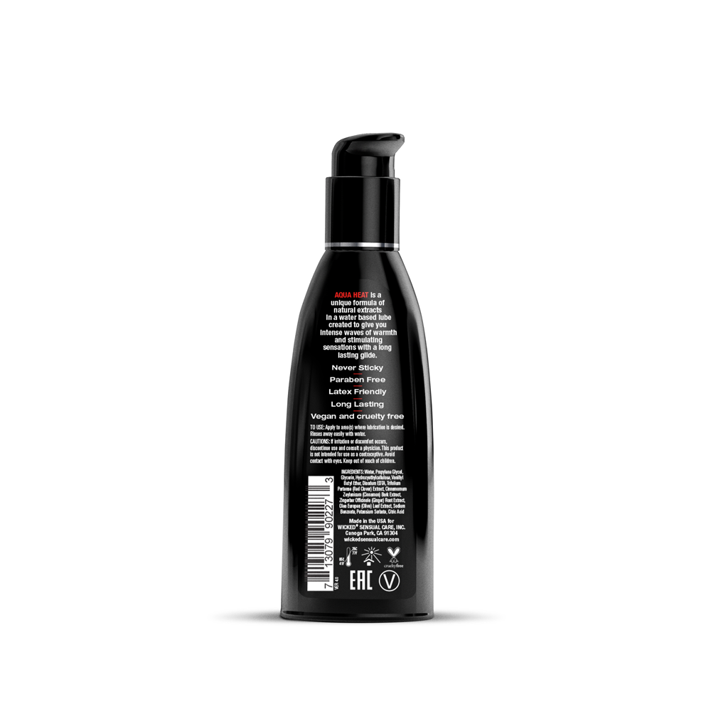 Aqua Heat Water Based Warming Lubricant - 2 Fl. Oz. by Wicked Sensual Care