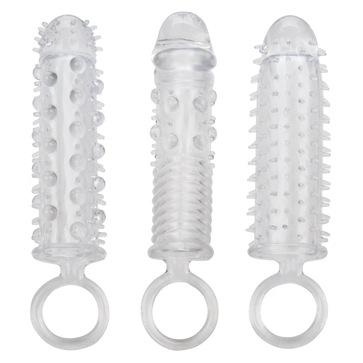 CalExotics 3-Piece Textured Penis Extension Set - SE1625602