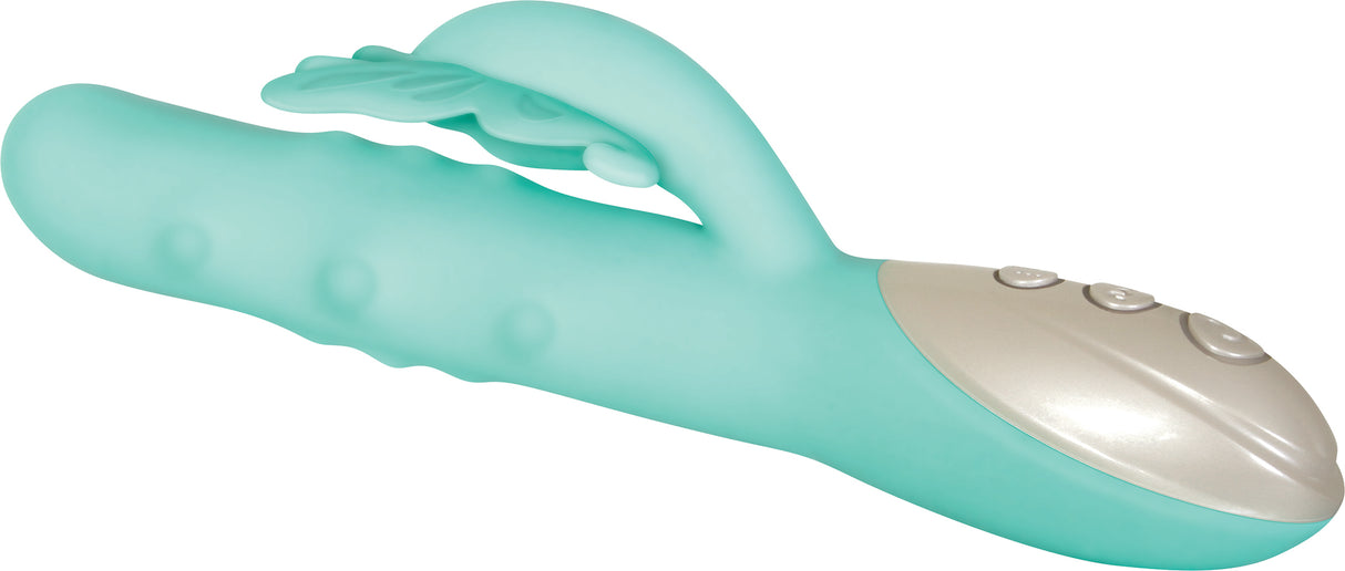 Evolved Novelties Grand Beaded Butterfly Rabbit Vibrator — Dual Motor, 9.25" - EN-RS-1578-2
