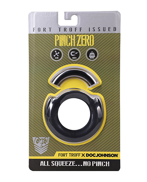 Fort Troff Pinch Zero Cock Ring - Black by Fort Troff