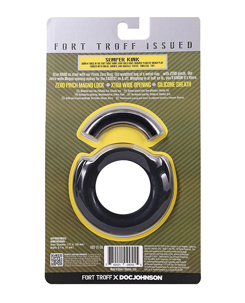 Fort Troff Pinch Zero Cock Ring - Black by Fort Troff