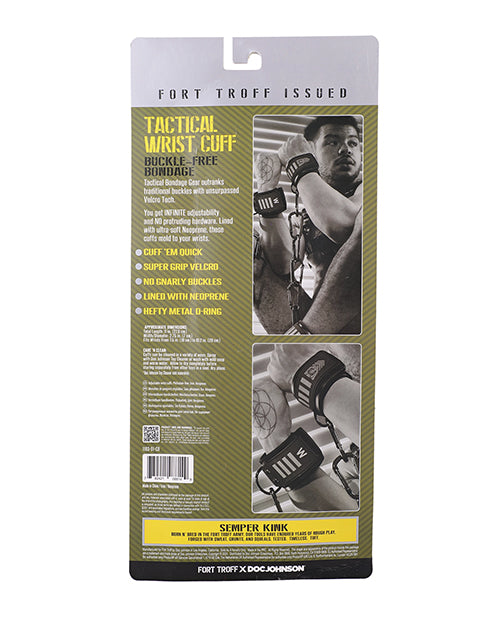 Fort Troff Tactical Wrist Cuffs - Black/Green by Fort Troff
