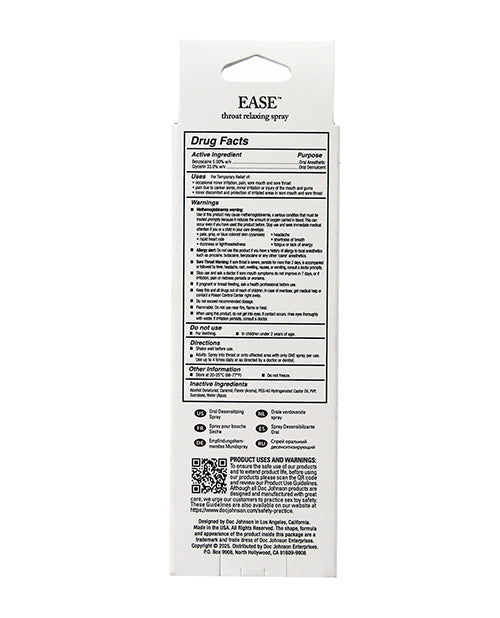 Intimate Enhancements Ease Throat Relaxing Spray — Double Chocolate, 2 oz