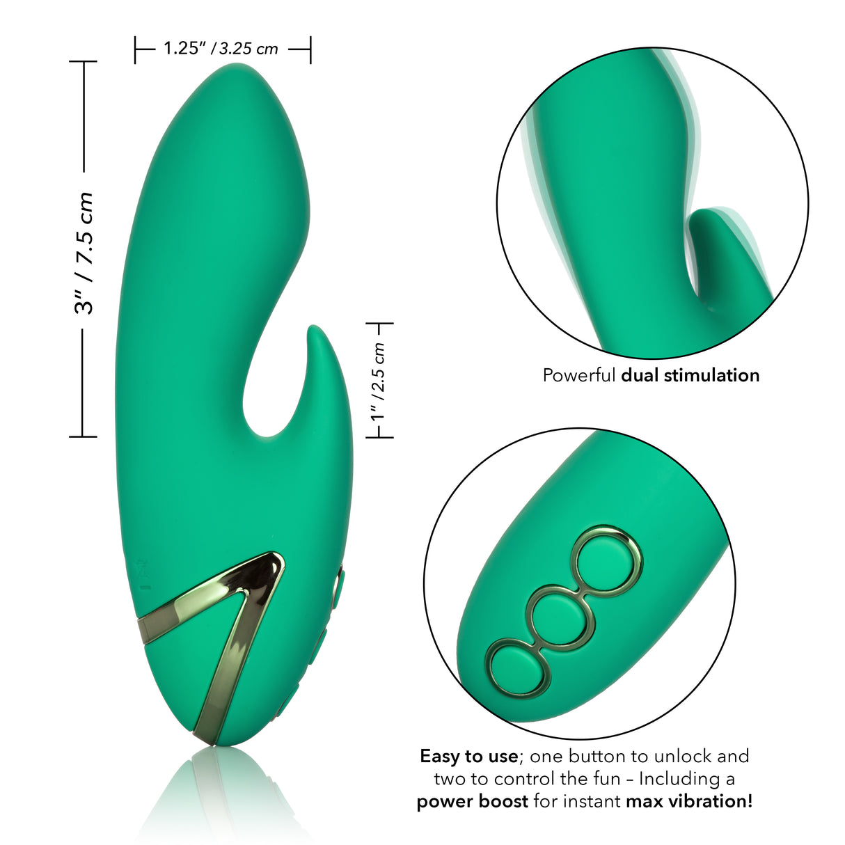CalExotics California Dreaming Sierra Sensation Travel Rabbit Vibrator - SE4349153