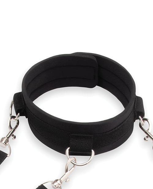 Lux Fetish Collar & Leash Set with Removable Cuffs