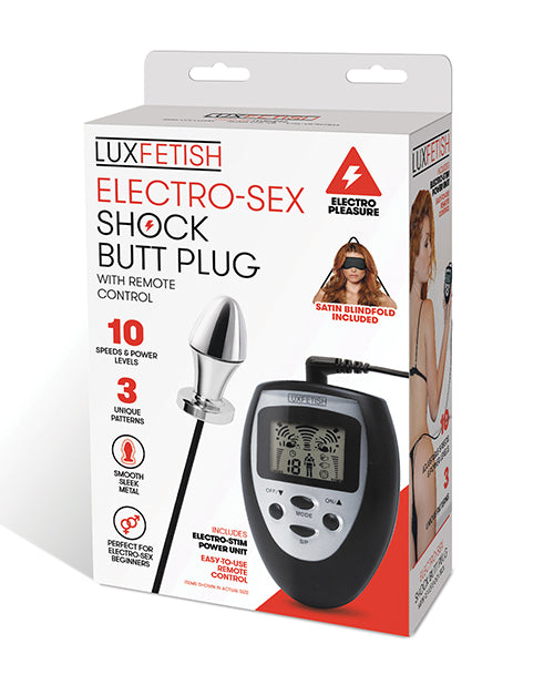Lux Fetish Electro Sex Shock Butt Plug w/Remote by Lux Fetish