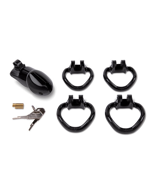 Lockmaster 4" Resin Cock Cage - Black by Lockmaster