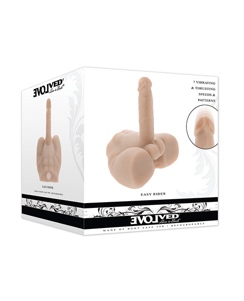 Evolved Easy Rider Thrusting & Vibrating Life-Like Dildo - Light by Evolved
