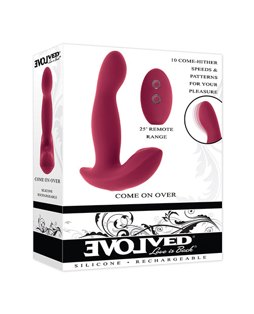 Evolved Come On Over Stimulator w/Remote Control - Burgundy by Evolved