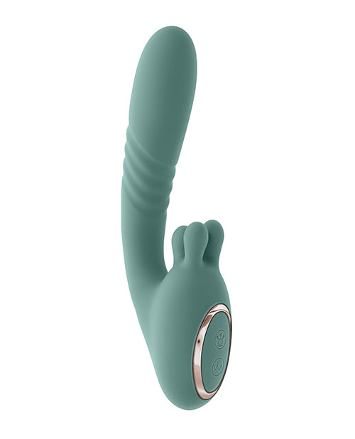 Evolved Thrust into Ecstasy Thrusting Rabbit Vibrator - Mint by Evolved