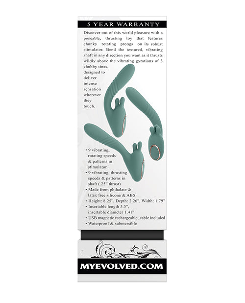 Evolved Thrust into Ecstasy Thrusting Rabbit Vibrator - Mint by Evolved