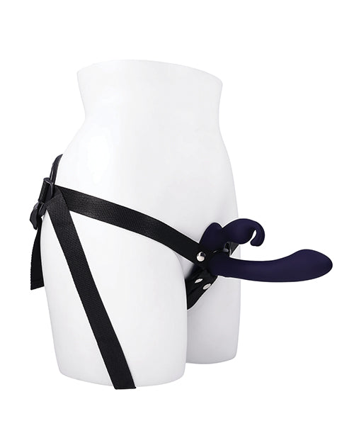 Evolved Giving Vibes Strap-On Bunny Stimulator with Remote — Purple