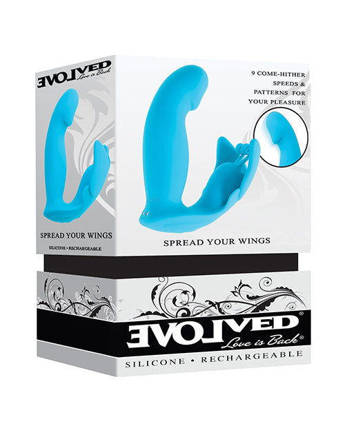Evolved Spread Your Wings Rabbit Vibrator - Blue by Evolved