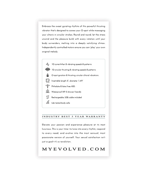 Evolved Rub Me Tender — Mint Thrusting Vibrator