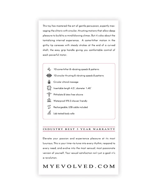 Evolved Gentle Persuasion Vibrator — Curved Burgundy Design