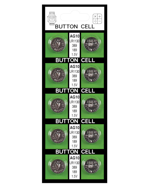 Batteries AG10 - Card of 10 by Erotic Toy Company