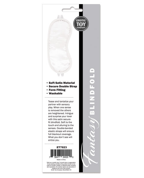 Erotic Toy Company Satin Fantasy Blindfold - White by Erotic Toy Company