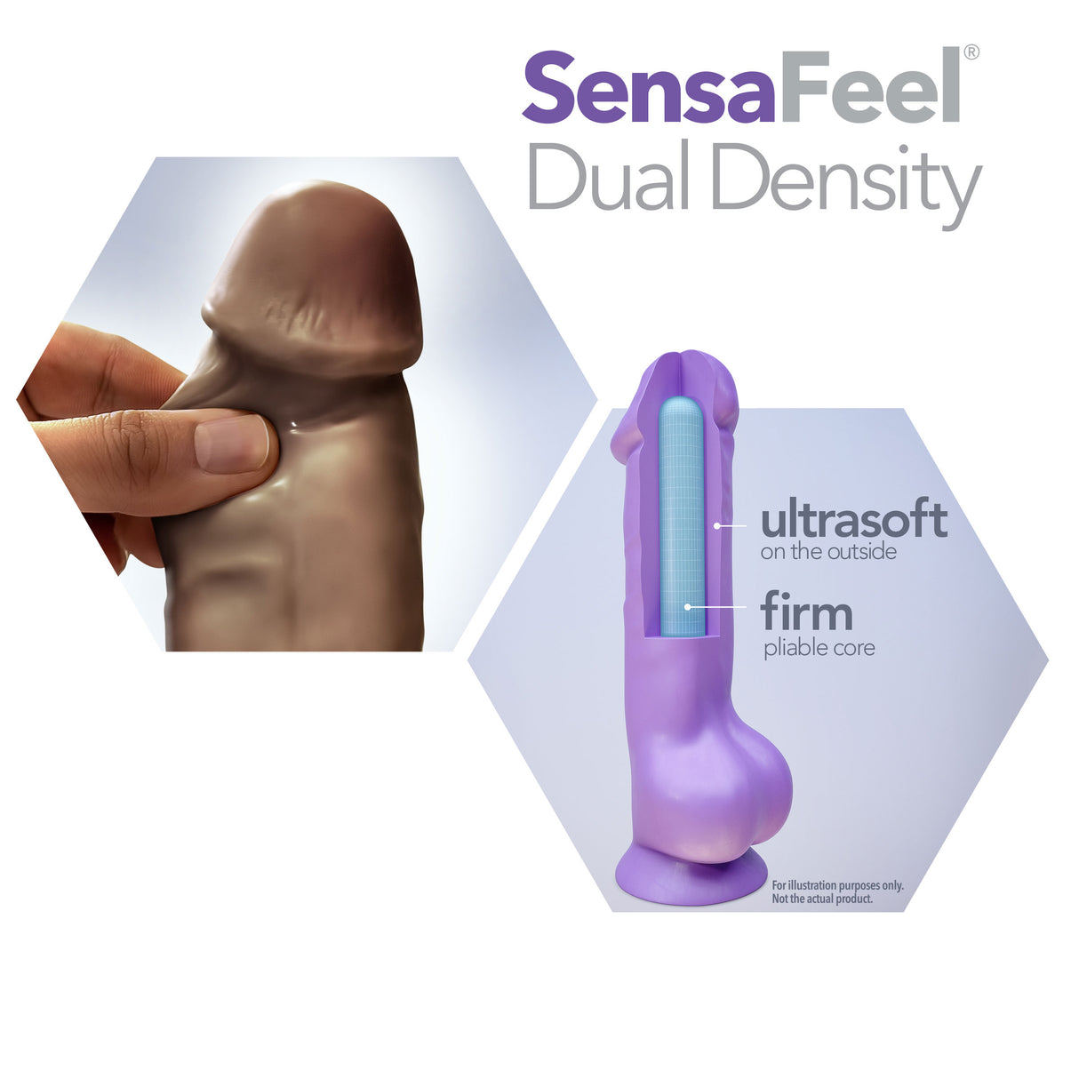 Blush Au Natural 9 Inch Dildo with Suction Cup — Chocolate - BL-56476