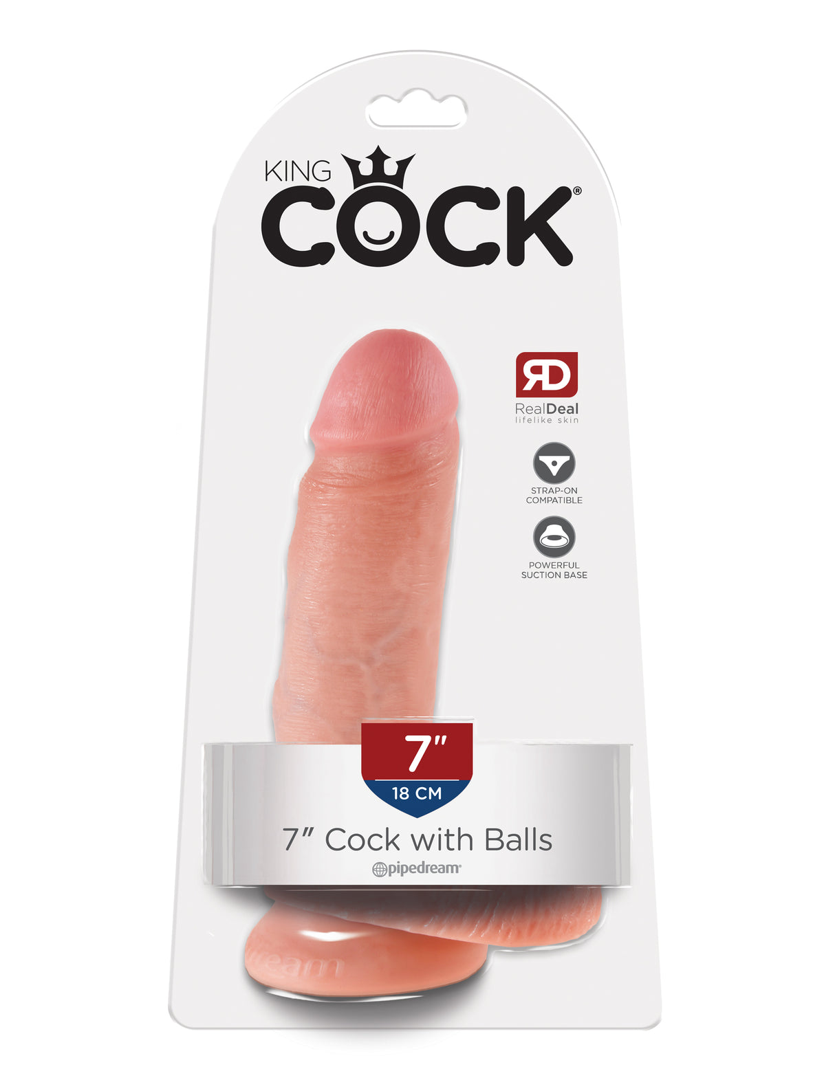 Pipedream 7-Inch Realistic Dildo with Balls — Flesh - PD5506-21