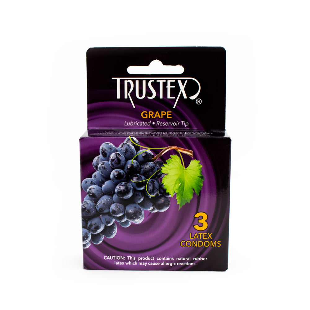 Paradise Marketing Trustex Grape Flavored Lubricated Condoms — 3 Pack - AL-4030