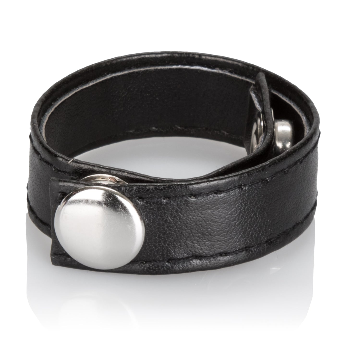Leather Black 3-Snap Ring by CalExotics