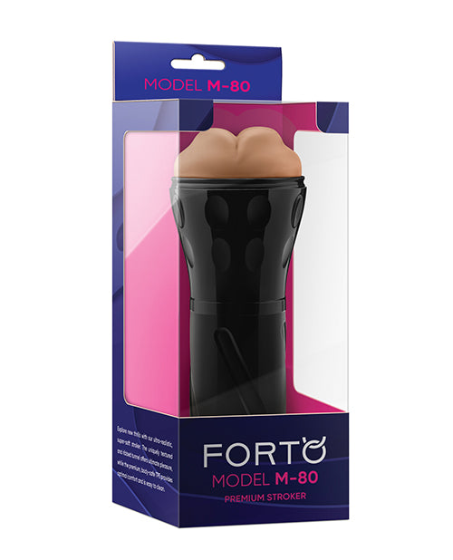 Forto Model M-80 Hard-Side Mouth Masturbator - Tan by Forto
