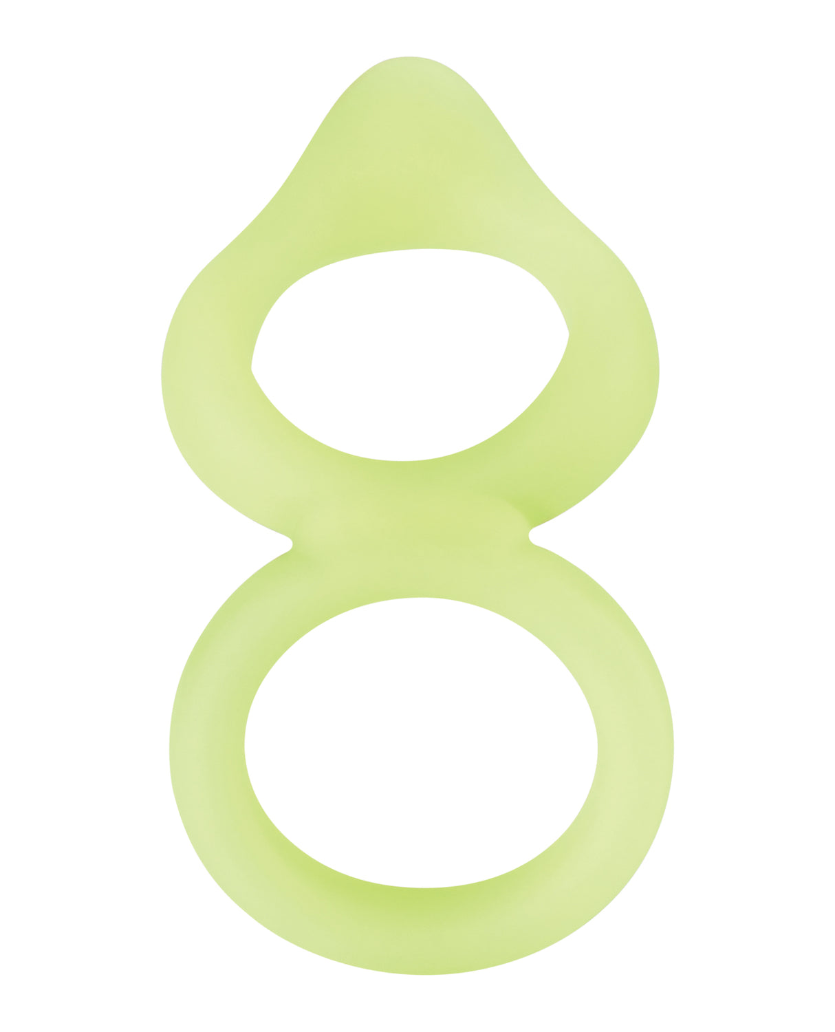 Forto F-88 Double Ring Liquid Silicone Cock Ring - Glow in the Dark by Forto