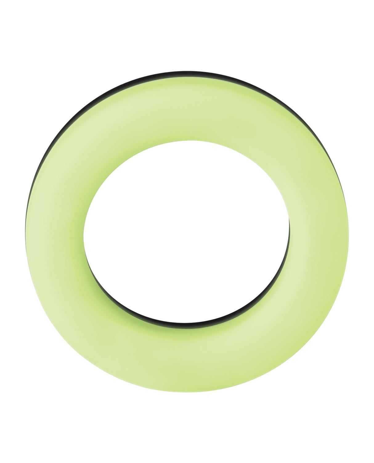 Forto F-19 Two Tone Liquid Silicone Cock Ring - Black/Glow in the Dark by Forto