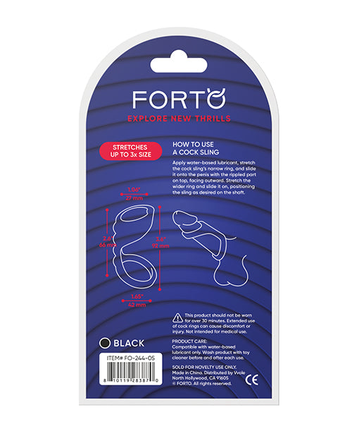Forto Textured Bridge Cock Sling - Black by Forto