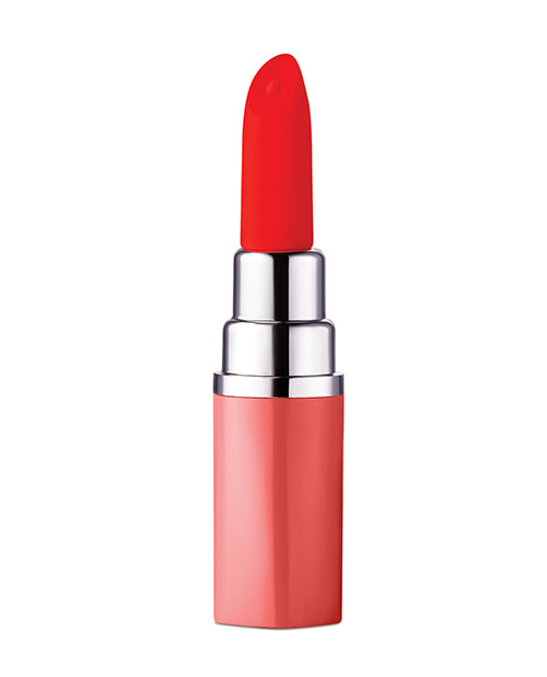 Luv Inc. Lipstick Vibrator w/4 Heads - Coral by Luv Inc.