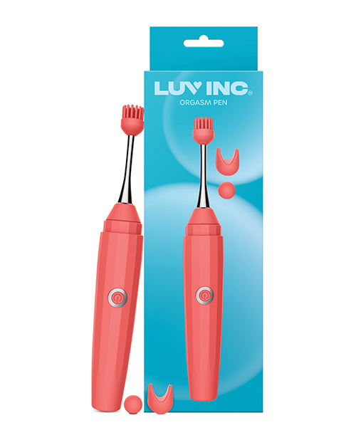 Luv Inc. Orgasm Pen w/Three Attachments - Coral by Luv Inc.