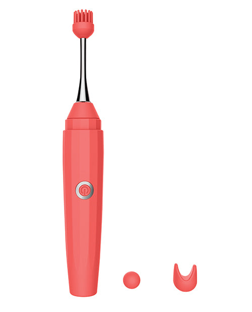 Luv Inc. Orgasm Pen w/Three Attachments - Coral by Luv Inc.
