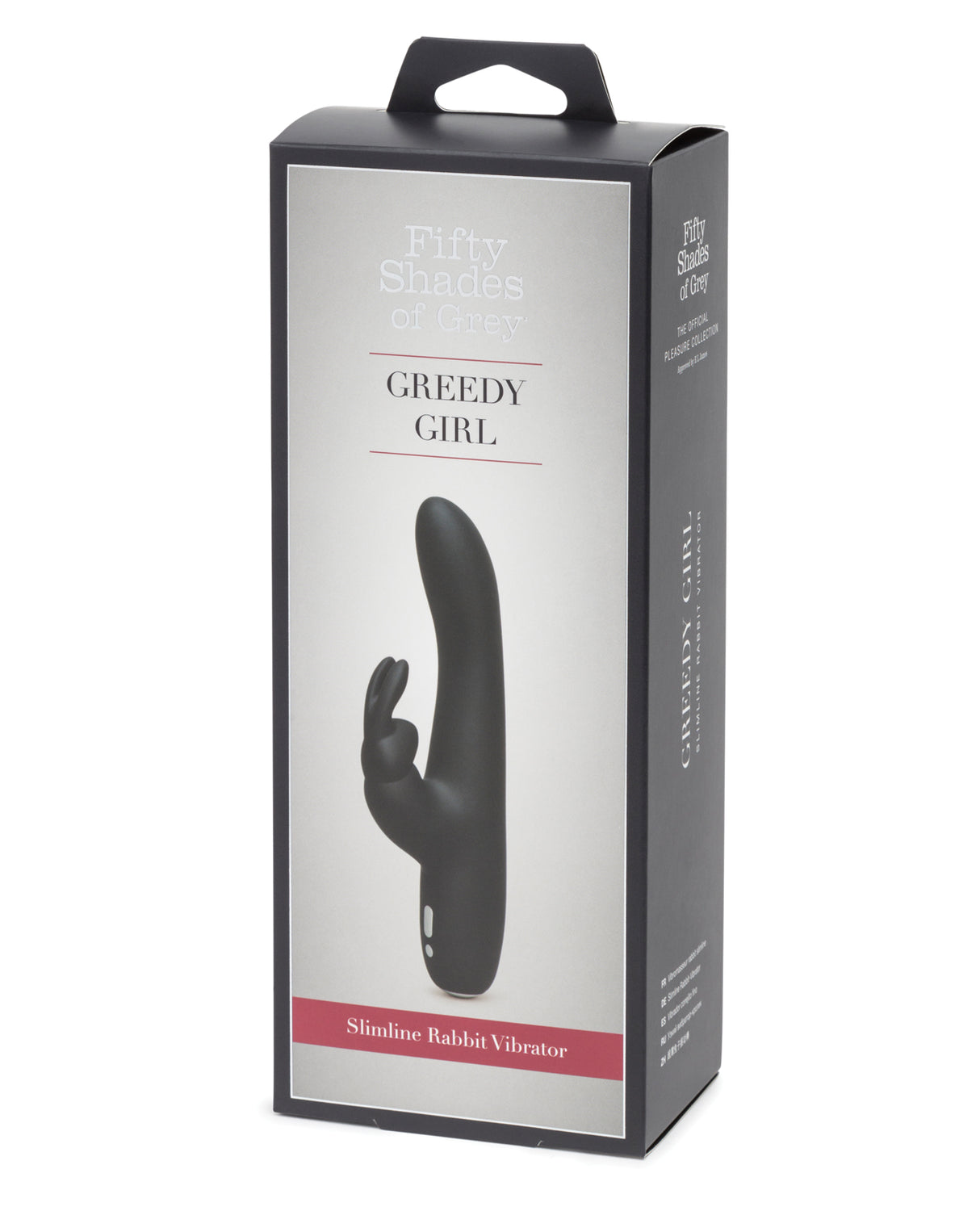 Fifty Shades of Grey Greedy Girl Rechargeable Slimline Rabbit Vibrator - Black by Fifty Shades of Grey