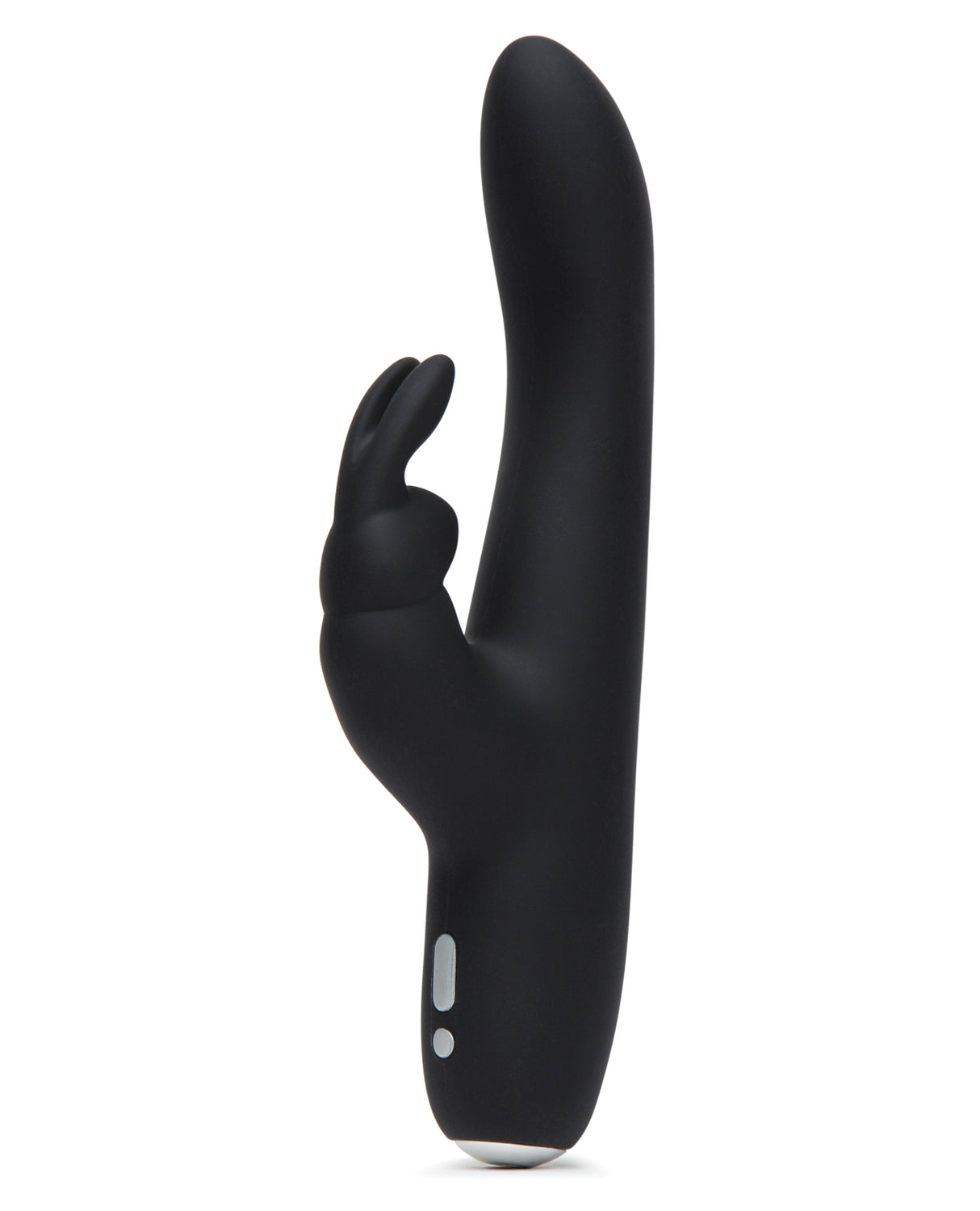 Fifty Shades of Grey Greedy Girl Rechargeable Slimline Rabbit Vibrator - Black by Fifty Shades of Grey