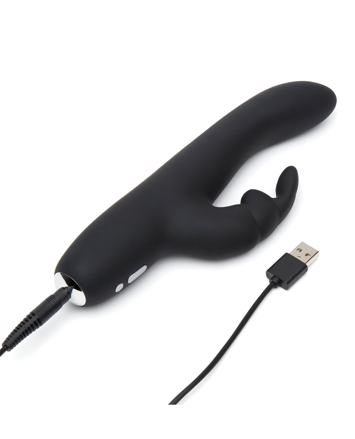 Fifty Shades of Grey Greedy Girl Slimline Rechargeable Rabbit Vibrator - Black