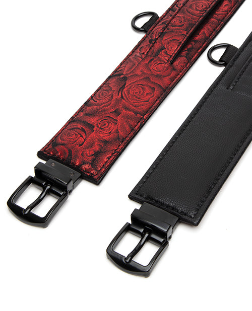 Fifty Shades of Grey Sweet Anticipation Reversible Ankle Cuffs (Black/Red)