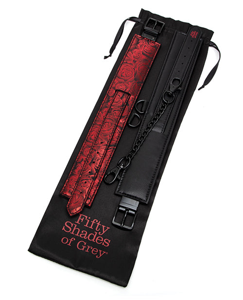 Fifty Shades of Grey Sweet Anticipation Reversible Ankle Cuffs (Black/Red)