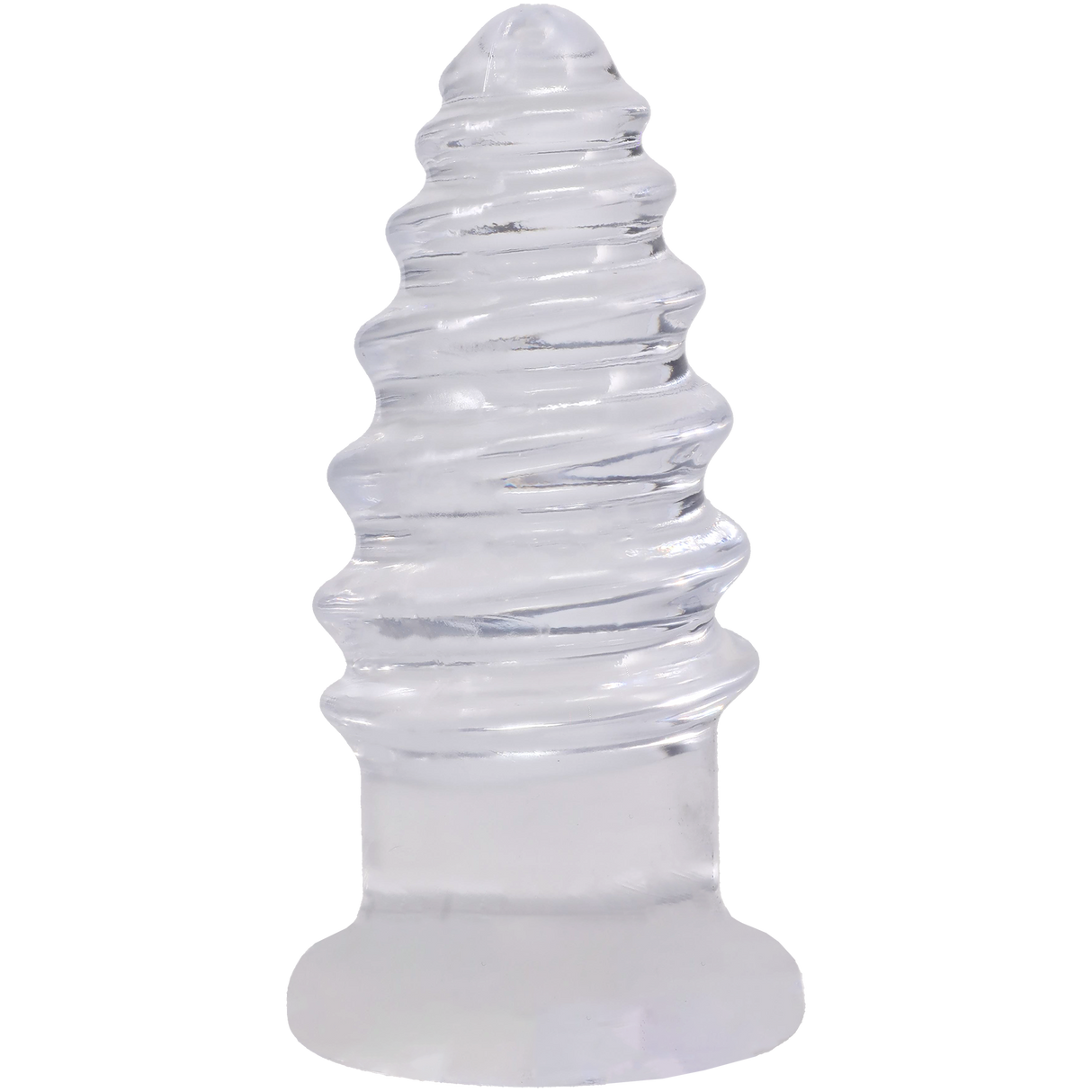 Doc Johnson Crystal Jellies Anal Twist — 6 Inch Clear - DJ0289-11-CD