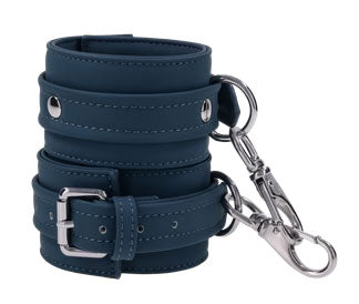 Sportsheets Signature Twilight Tease Ankle Cuffs — Blue, Cashmere-Touch Silicone - SS68105
