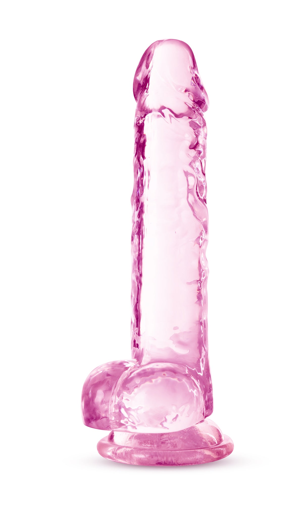 Blush Naturally Yours 7 Inch Crystalline Dildo — Rose - BL-51600