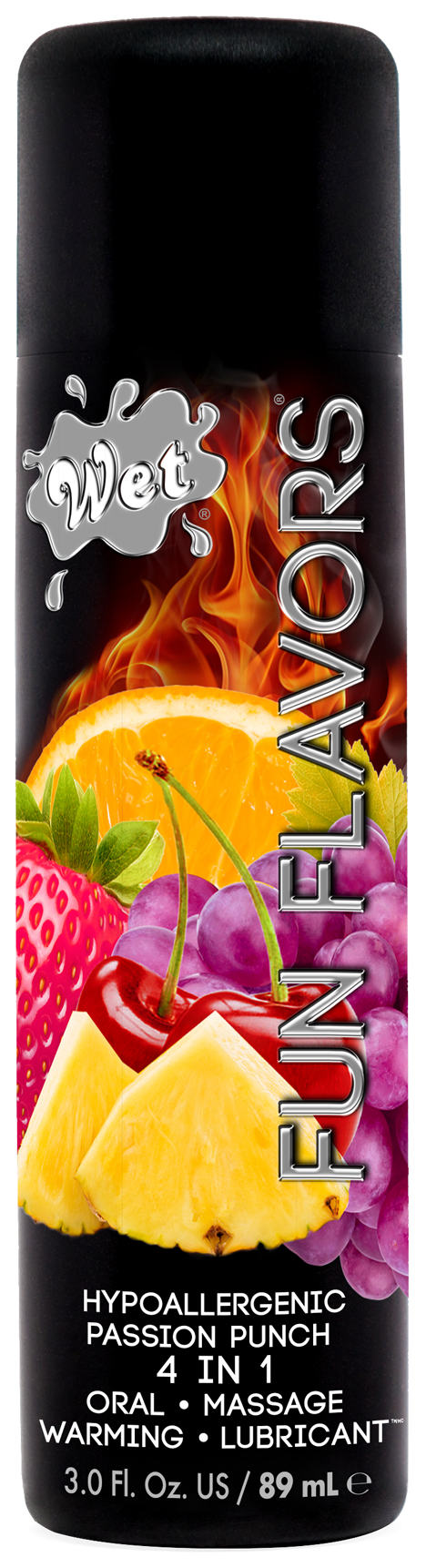 Wet Fun Flavors Passion Punch 4-in-1 Flavored Lubricant, 3 oz - WT813