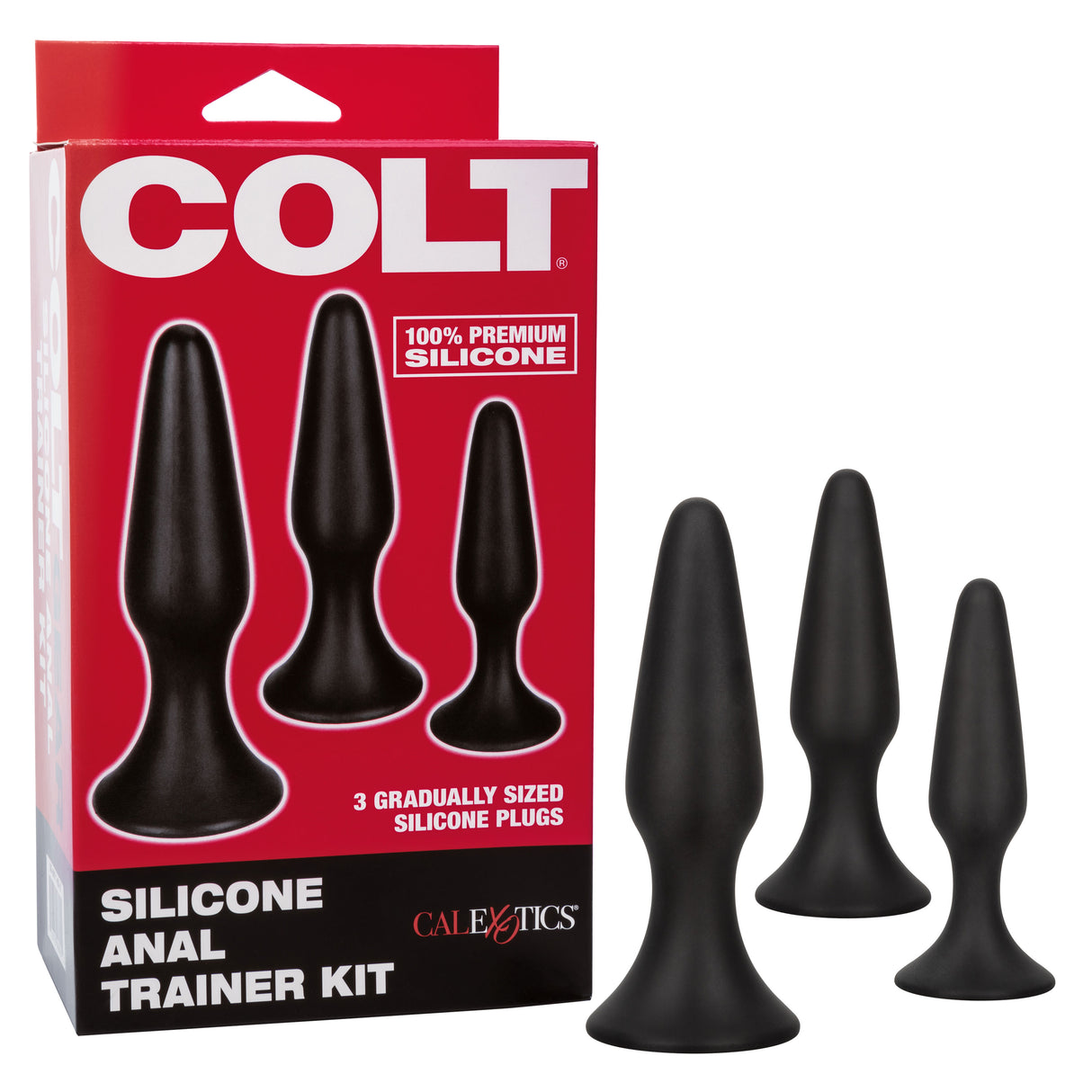 CalExotics Colt Silicone Anal Trainer Kit — 3 Graduated Plugs - SE6871053