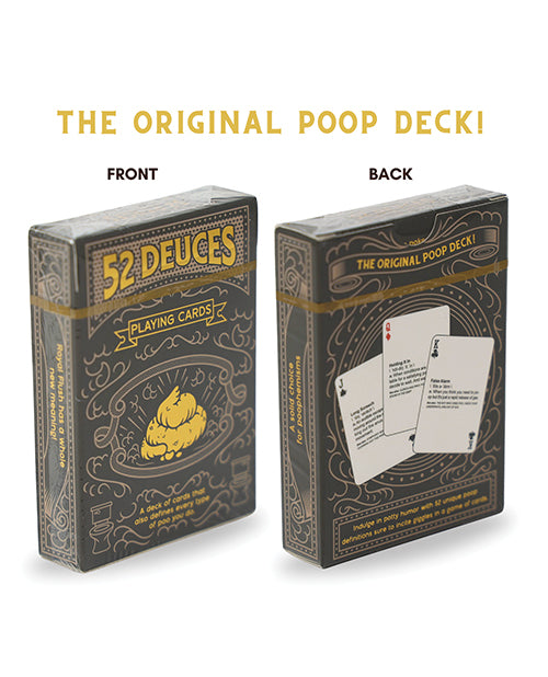 Sleazy Greetings 52 Deuces Poop-Themed Playing Cards — 54-Card Deck (2.5 x 3.5 in)