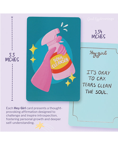 Hey Girl: Empowering & Sassy Affirmation Deck by Sleazy Greetings