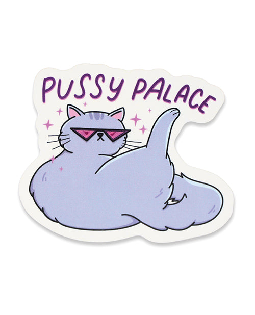 Pussy Palace Funny Vinyl Sticker by Sleazy Greetings