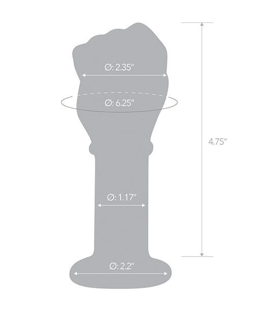 Glas 5" Glass Fist Butt Plug — Hypoallergenic Glass, Flared Base