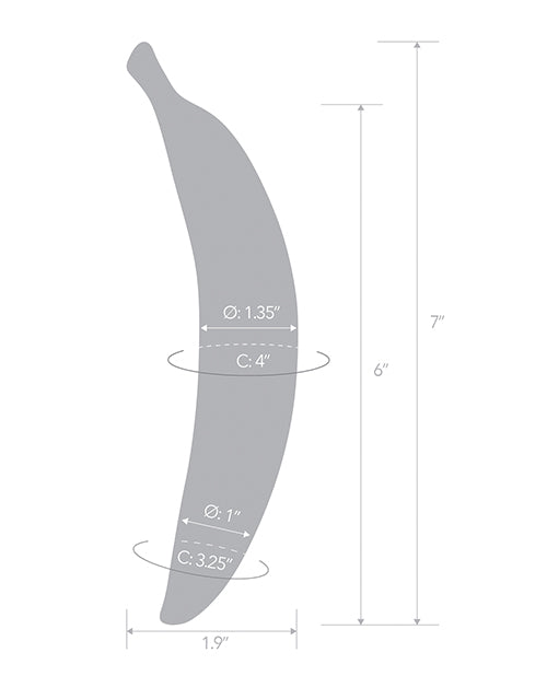 Glas Banana Joy 7 inch Glass Dildo