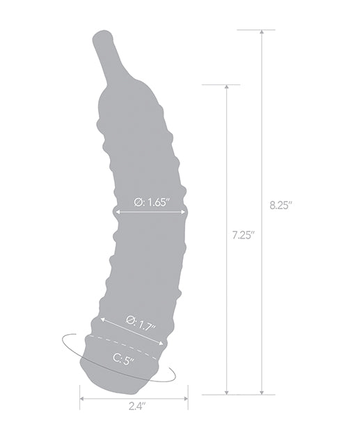 Glas Caressing Cucumber Glass Dildo — 8.25 inches