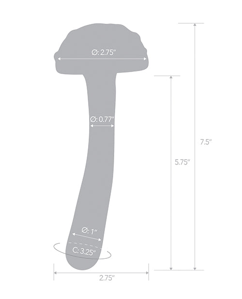 Glas 7.5" Magic Mushroom Dildo by Glas