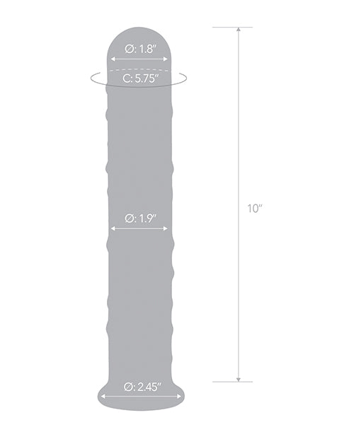 Glas 10" Extra-Large Glass Dildo - Clear